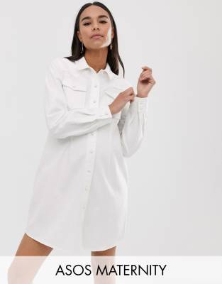 asos maternity denim dress