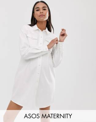 white shirt dress maternity