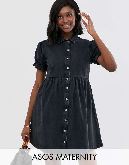 Asos maternity deals denim dress