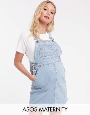 asos denim maternity dress