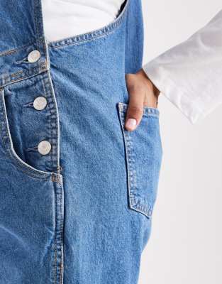 Asos Maternity Asos Design Maternity Denim Overalls In Blue