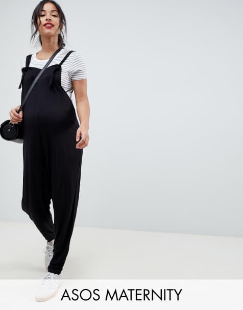 ASOS DESIGN Maternity dungaree jumpsuit in jersey