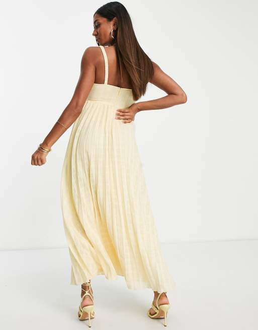 Asos yellow maternity dress online