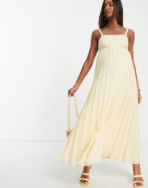 Asos maternity store yellow dress