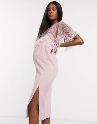 asos pink scuba dress