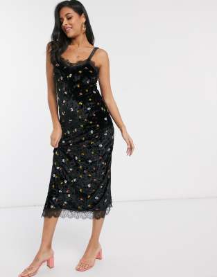 black maternity slip dress
