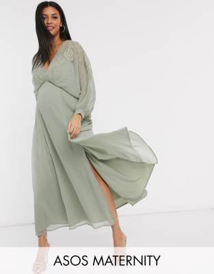 yoke maxi dress