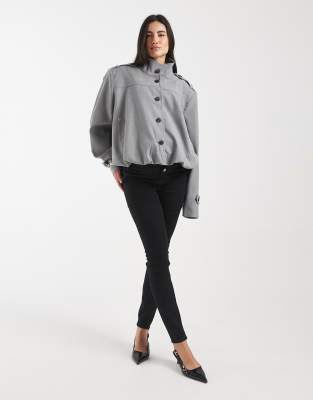 ASOS DESIGN Maternity - Eng geschnittene Umstandsjeans in reinem Schwarz