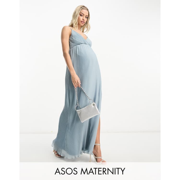 Asos grey best sale maternity dress