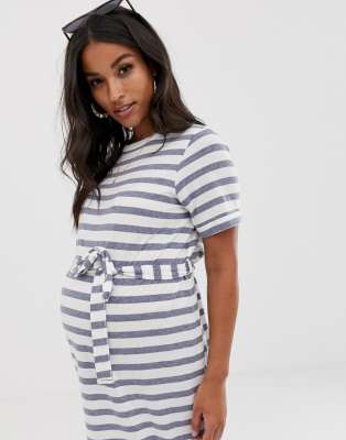 t shirt dress with off white belt