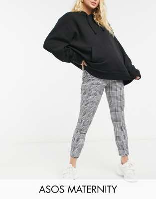 skinny plaid trousers