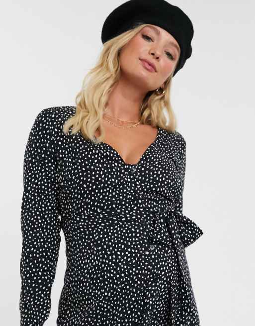 Asos maternity polka dot dress fashion