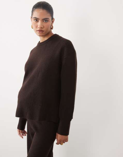 ASOS DESIGN Maternity exposed seam boxy sweater - view 1