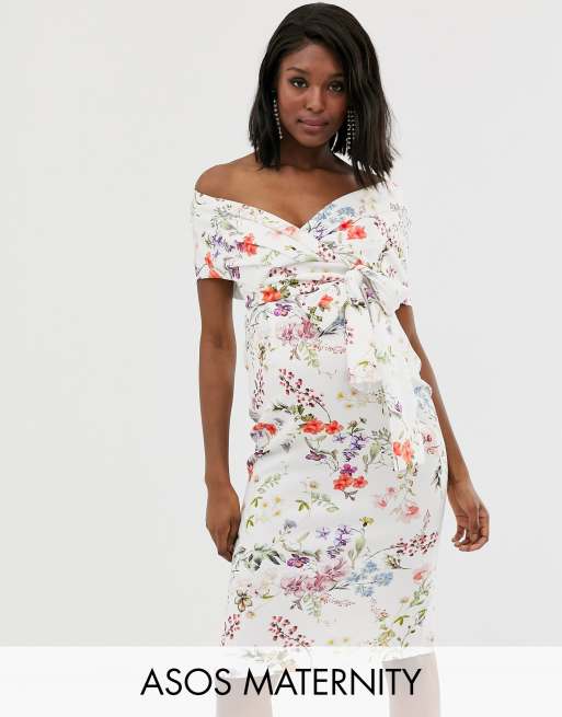 Asos white hot sale maternity dress