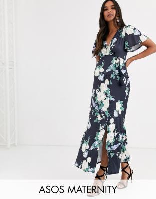 asos maternity floral maxi dress