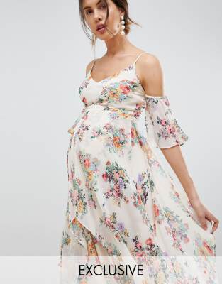asos maternity floral maxi dress