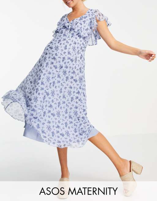 Asos maternity dress floral sale