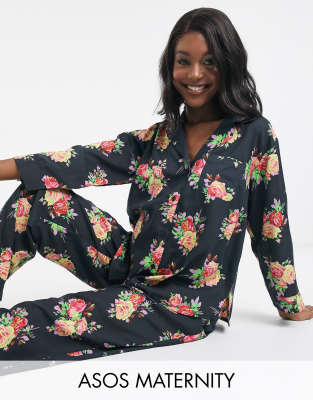 black floral pyjamas