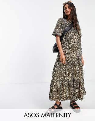 maternity leopard print skirt