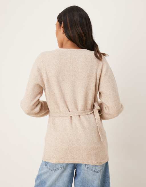 ASOS DESIGN Maternity - Gilet portefeuille - Avoine, 4 de 4