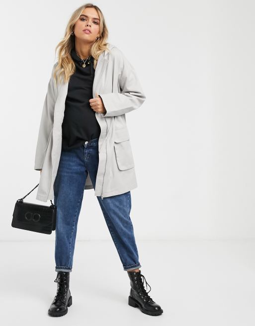 ASOS DESIGN Maternity – Grå, tunn parkas, 4 av 4