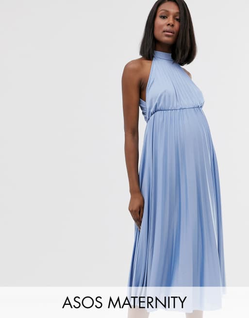 Asos maternity pleated store dress