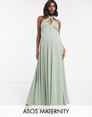 sage green dress asos