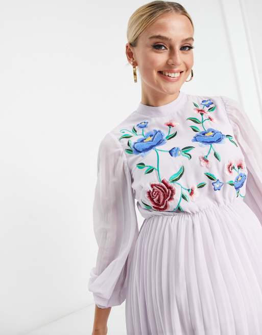 Asos maternity outlet embroidered dress