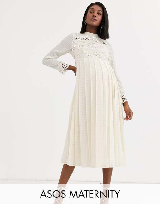 Asos white cheap maternity dress