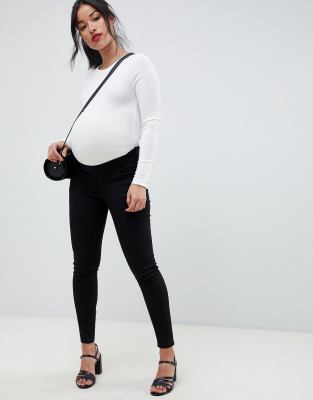 maternity black skinny jeans