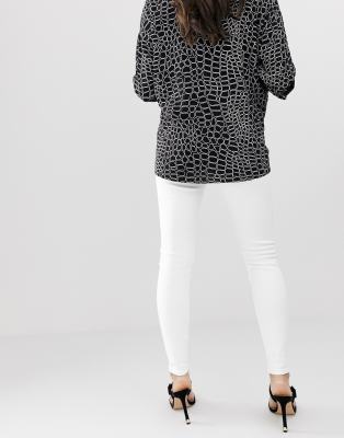 asos white maternity jeans
