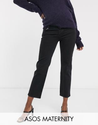 black maternity jeans