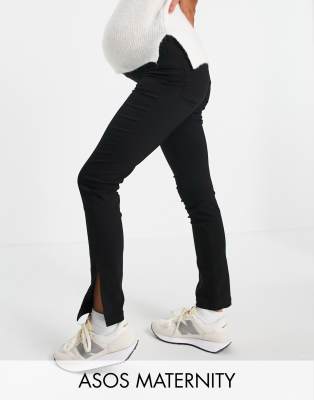 Women's Maternity Split Hem Pant made with Organic Cotton