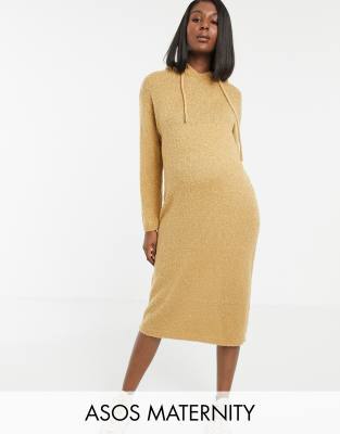 hooded midi dress