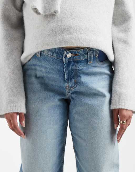 ASOS DESIGN Maternity – Jasnoniebieskie dopasowane jeansy z baryłkowymi nogawkami, 4 z 5