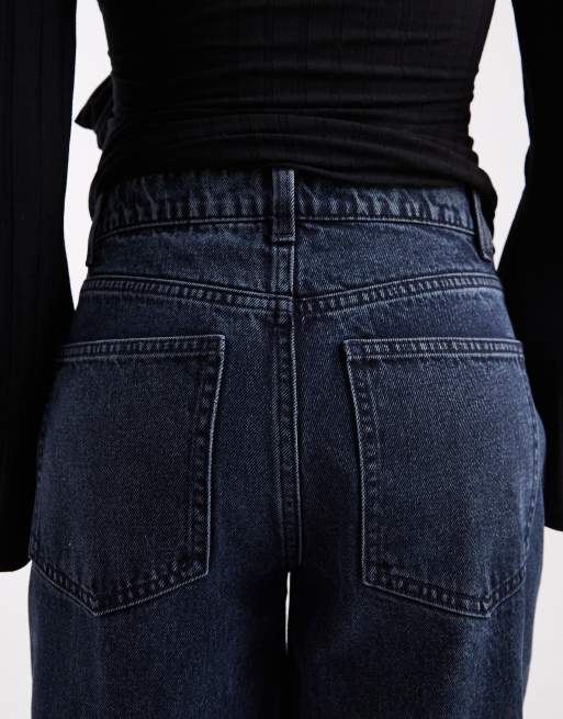 ASOS DESIGN Maternity - Jean coupe ample à taille haute - Bleu noir, 4 de 5