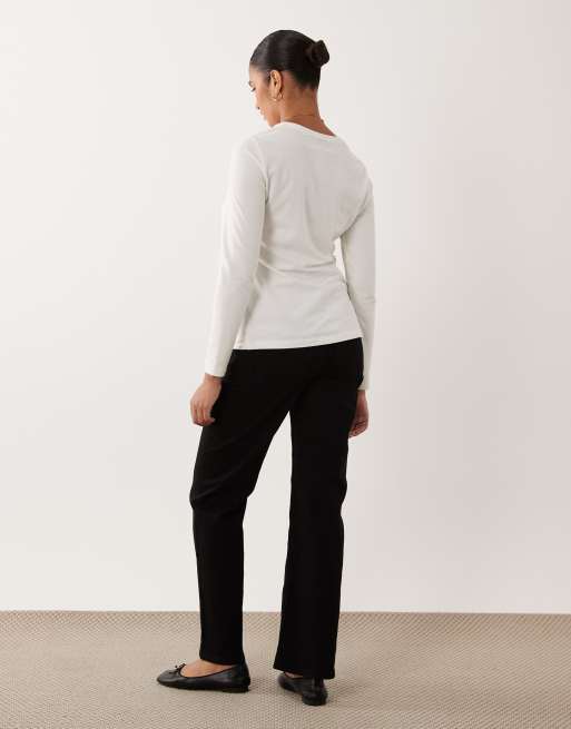 ASOS DESIGN Maternity - Jean droit stretch et confortable - Noir, 2 de 5