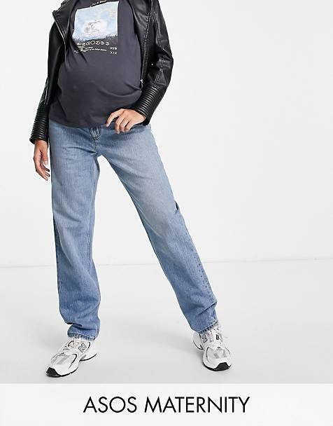 Pantalons de Maternité Taille Haute Slim BEKUTY Jeans Femme Enceinte Coton Jeans de Maternité Femme Jeans de Grossesse 