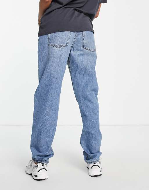 ASOS DESIGN Maternity Jean mom ample à taille haute Bleu clair