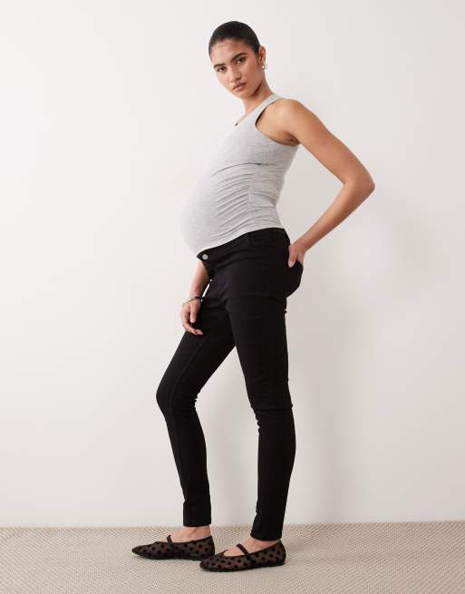 ASOS DESIGN Maternity - Jean skinny - Noir épuré, 2 de 5
