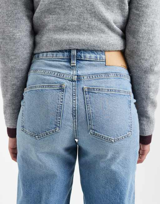 ASOS DESIGN Maternity - Jeans met rechte pijpen in authentiek donker middenblauw, 4 van 5