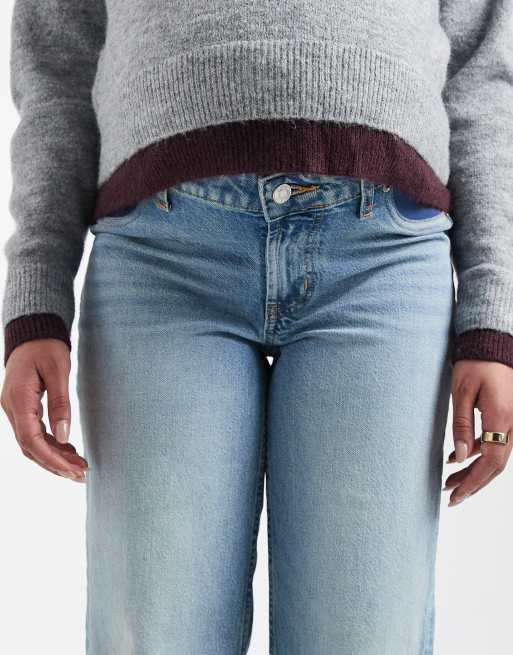 ASOS DESIGN Maternity - Jeans met rechte pijpen in authentiek donker middenblauw, 5 van 5