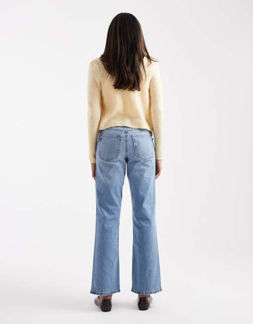 ASOS DESIGN Maternity - Jeans met rechte pijpen in licht middenblauw, 3 van 5