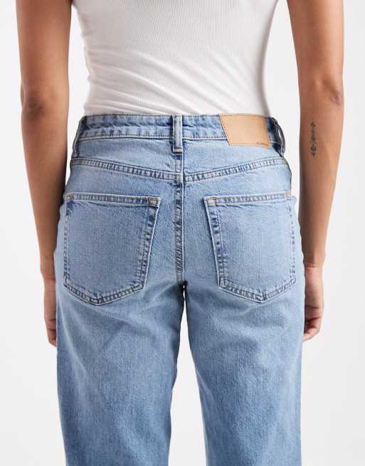 ASOS DESIGN Maternity - Jeans met rechte pijpen in licht middenblauw, 4 van 5