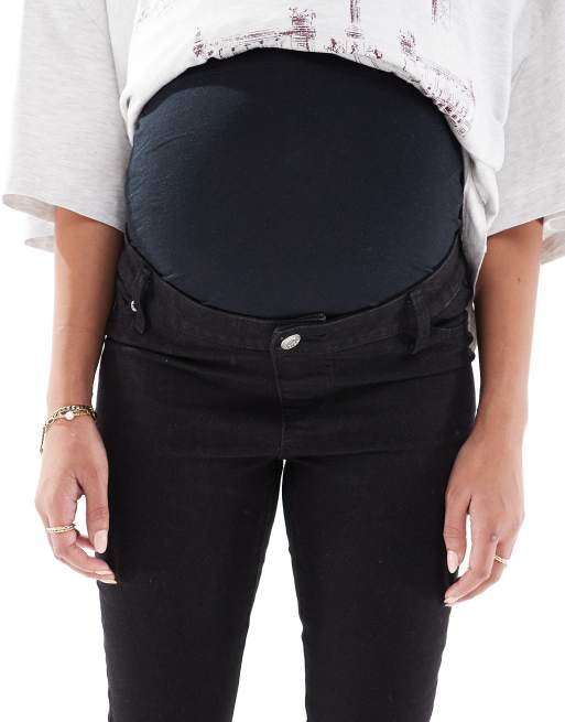 ASOS DESIGN Maternity - Jeans skinny nero pulito , 5 di 5