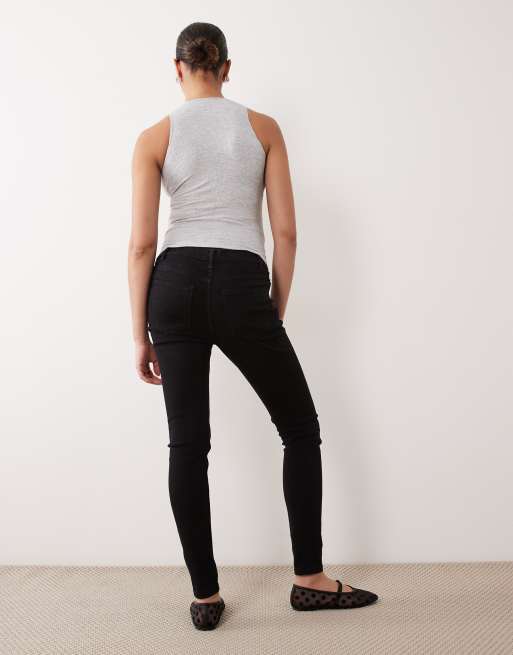 ASOS DESIGN Maternity - Jeans skinny nero pulito, 3 di 5