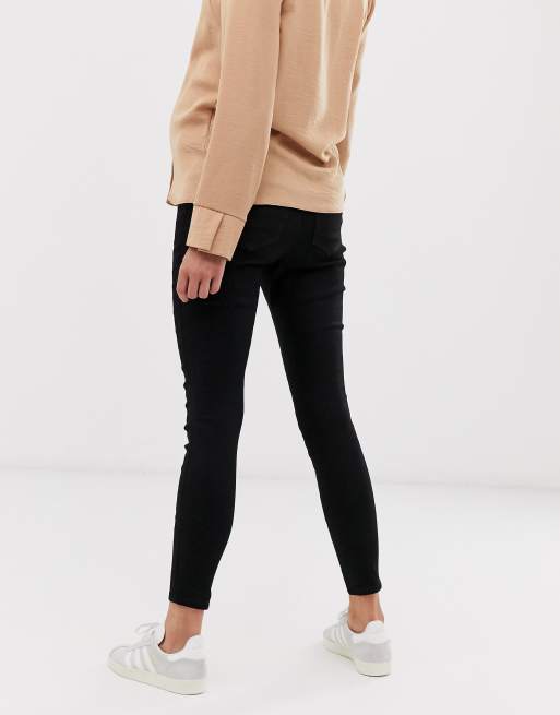 ASOS DESIGN Maternity - Jeggings easy-on nero pulito con fascia per il pancione, 2 di 4