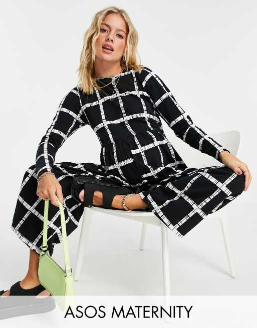 Grid cheap print jumpsuit