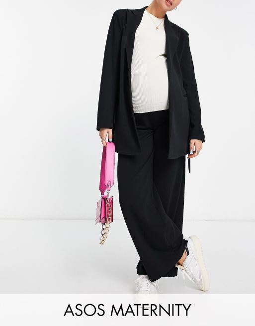 ASOS DESIGN Mix & Match Maternity jersey suit in black