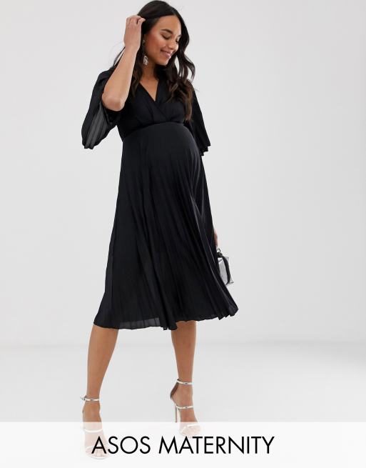 Asos black maternity dress sale